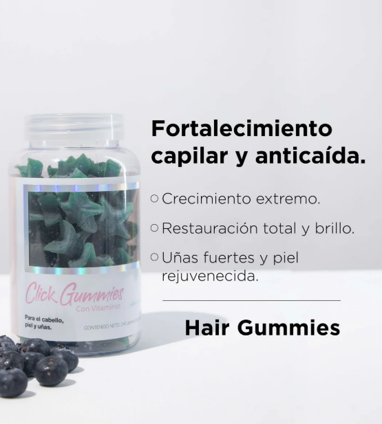 Gomitas Para El Cabello, Piel Y Uñas Con Vitaminas Click Hair
