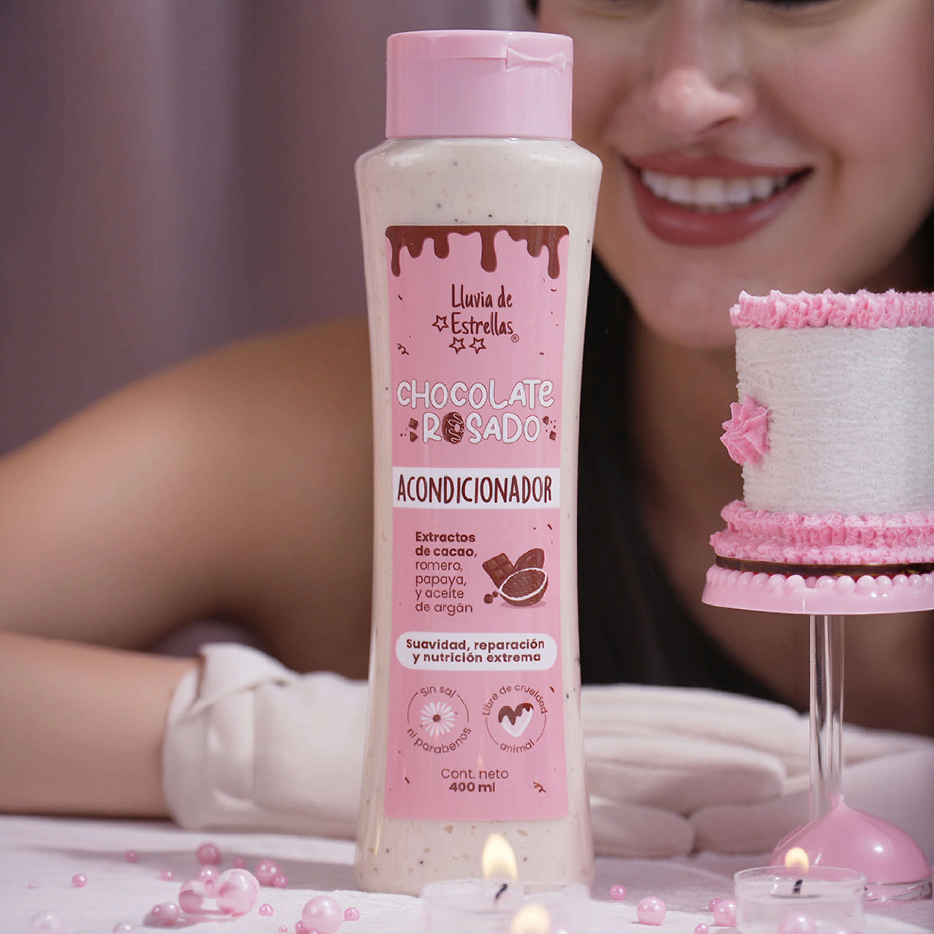Acondicionador Chocolate Rosado Lluvia De Estrellas
