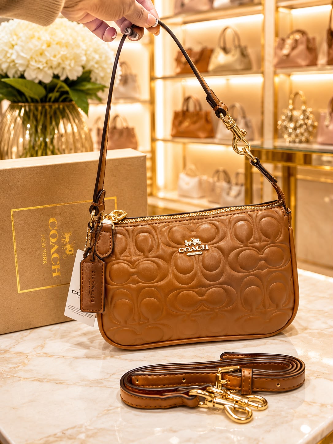 BOLSO COACH CAMEL