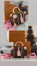 BOLSO LV NEGRO-ROSA