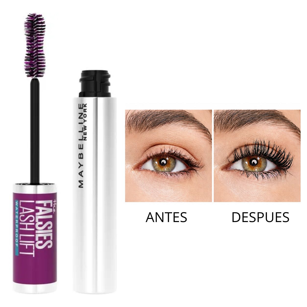 Pestañina The Falsies Lash Volumen Y Alargamiento A Prueba De Agua Maybelline
